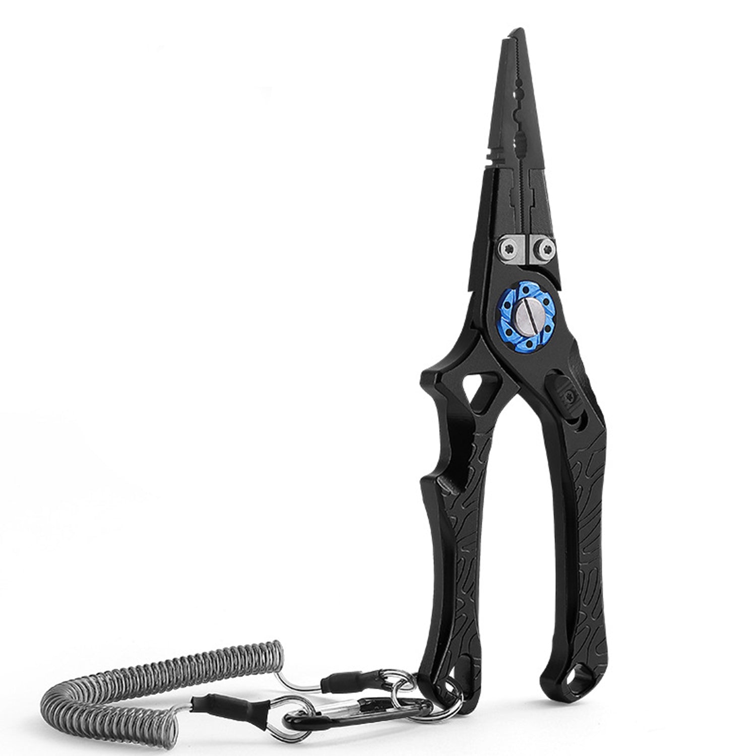 Arkaru New Outdoor Multiple Fishing Clamps Aluminum Alloy lip Clamps with Safety Sling Scissors Clamps