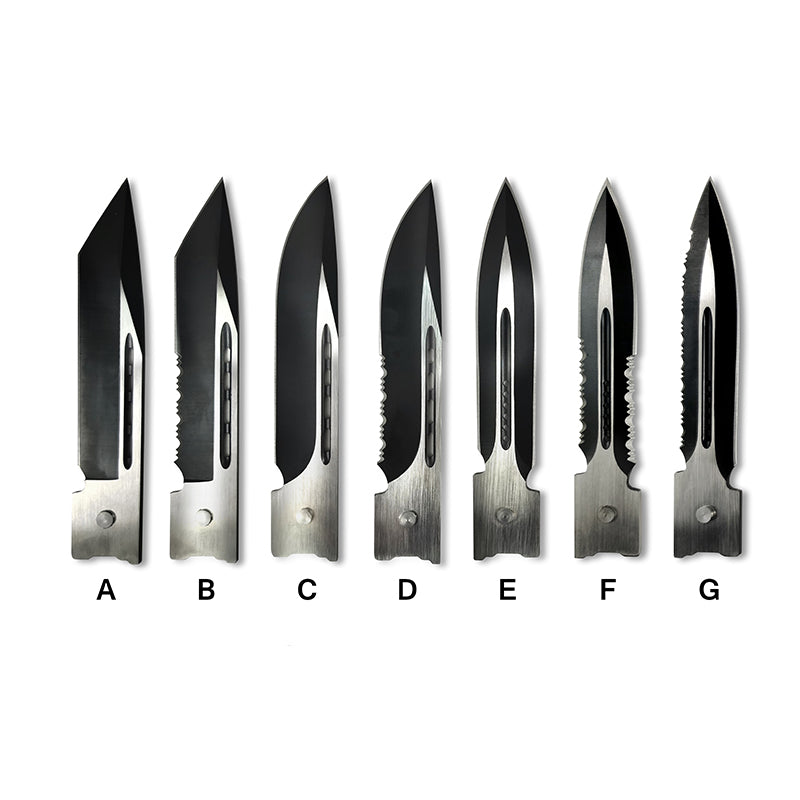 Arkaru Bread fillet knife blanks corrugated serrated curved sharp assisted knives blades without handles