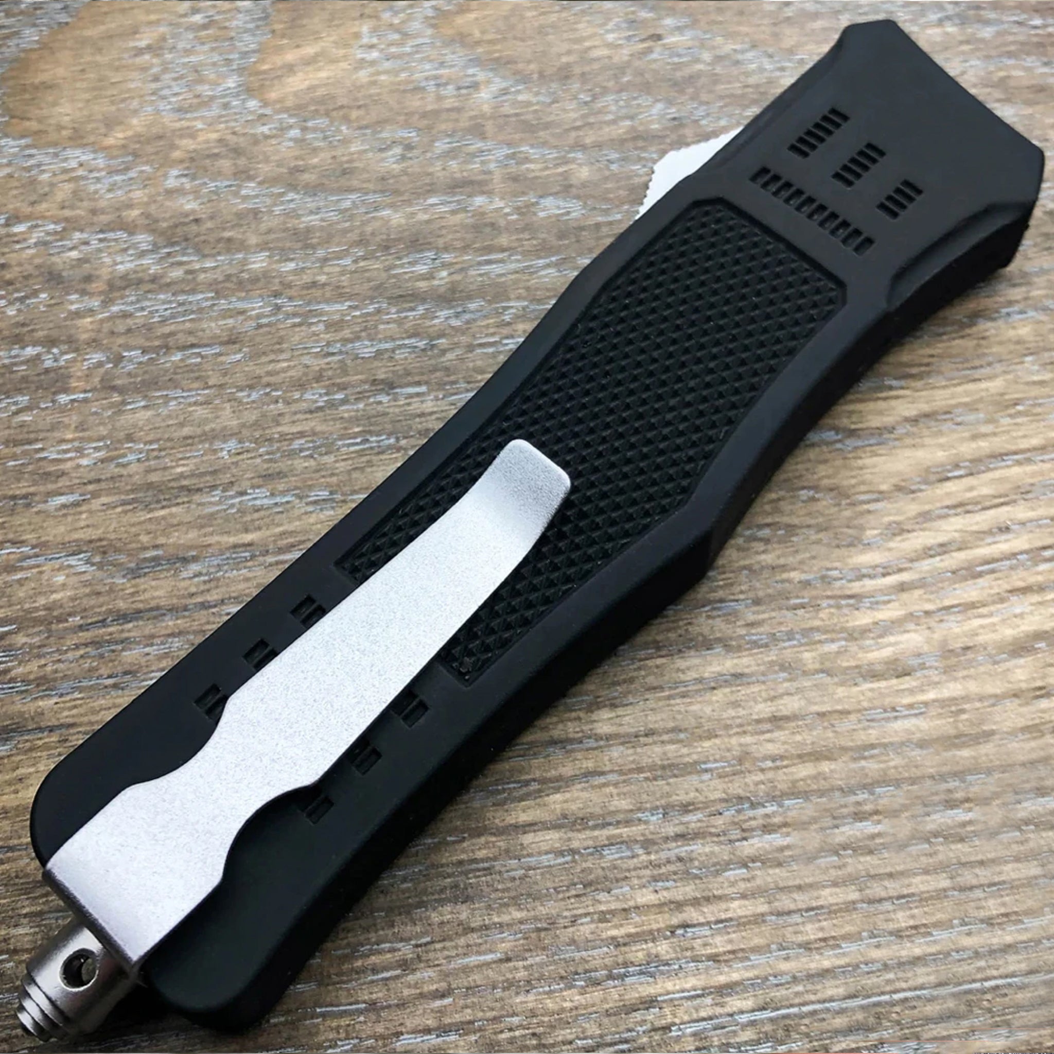 Arkaru Hot sale by amazon OTF knife Double Knife Folding Outdoor Camping Hunting EDC Tactical Survival Knife 440 Stainless Steel