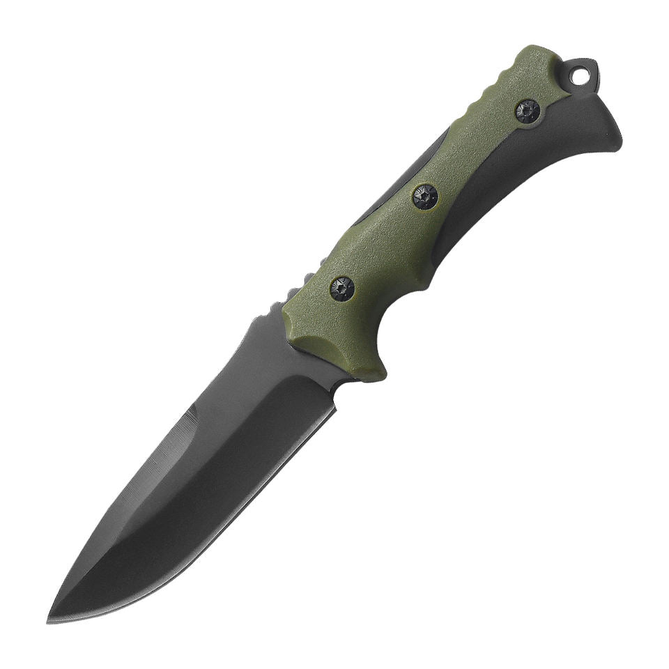 Arkaru New Outdoor Fixed Blade Non-slip Handle Tactical Knife Camping Safety Knife Made of Stainless Steel
